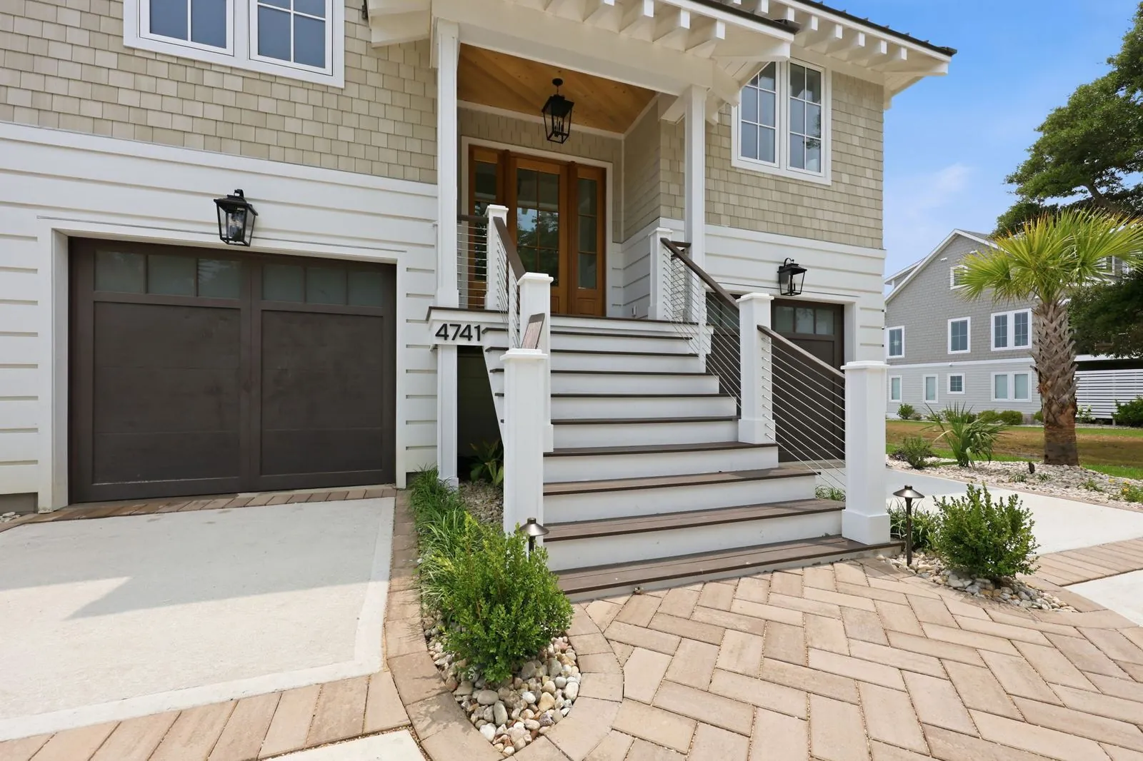 Entry stair and front doors