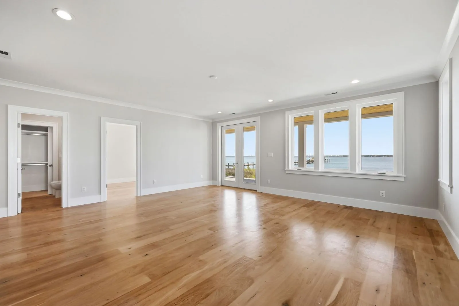 Bedroom with porch access and sound views